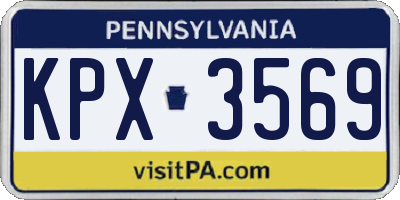 PA license plate KPX3569