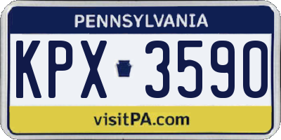 PA license plate KPX3590