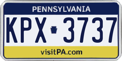PA license plate KPX3737