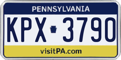 PA license plate KPX3790