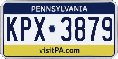 PA license plate KPX3879
