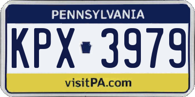 PA license plate KPX3979