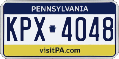 PA license plate KPX4048