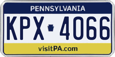 PA license plate KPX4066