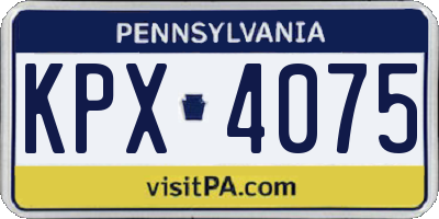 PA license plate KPX4075