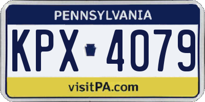 PA license plate KPX4079
