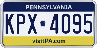 PA license plate KPX4095