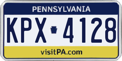 PA license plate KPX4128