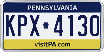 PA license plate KPX4130