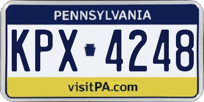 PA license plate KPX4248