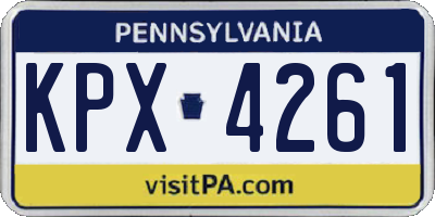 PA license plate KPX4261