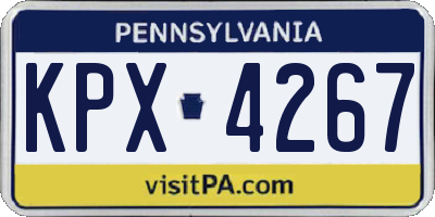 PA license plate KPX4267