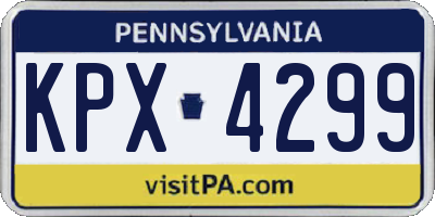 PA license plate KPX4299