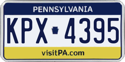 PA license plate KPX4395