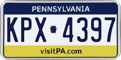 PA license plate KPX4397