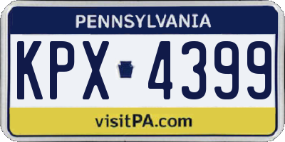 PA license plate KPX4399