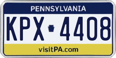 PA license plate KPX4408