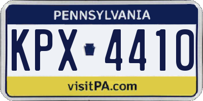 PA license plate KPX4410