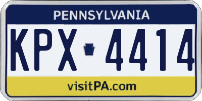 PA license plate KPX4414