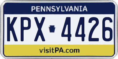 PA license plate KPX4426