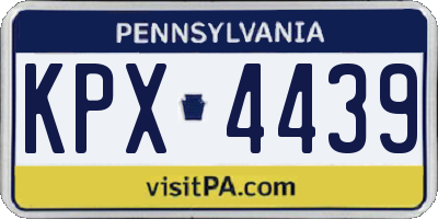 PA license plate KPX4439