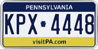 PA license plate KPX4448