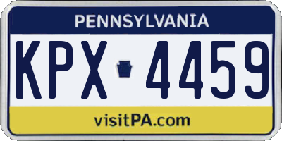 PA license plate KPX4459