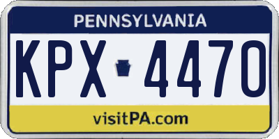 PA license plate KPX4470