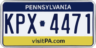 PA license plate KPX4471