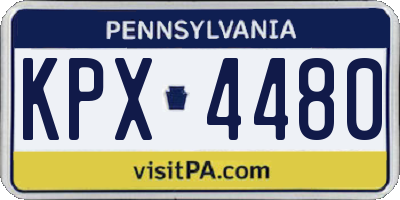 PA license plate KPX4480