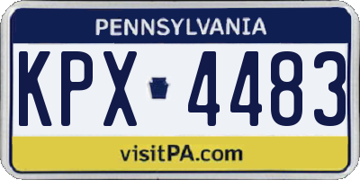 PA license plate KPX4483