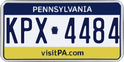 PA license plate KPX4484