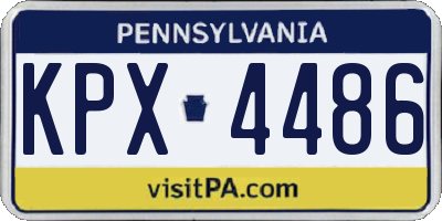PA license plate KPX4486