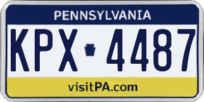 PA license plate KPX4487