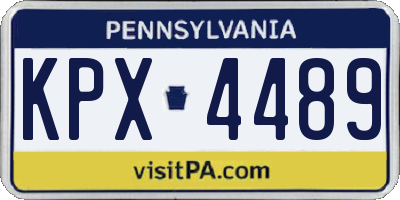PA license plate KPX4489
