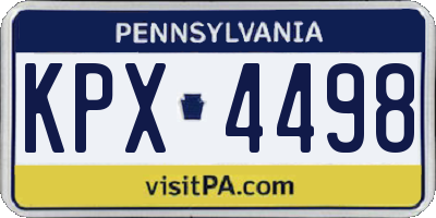 PA license plate KPX4498