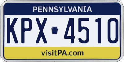 PA license plate KPX4510