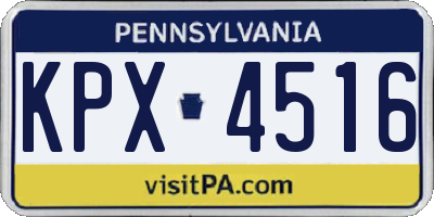 PA license plate KPX4516