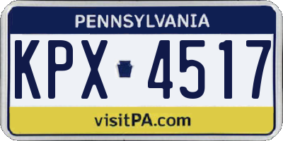 PA license plate KPX4517