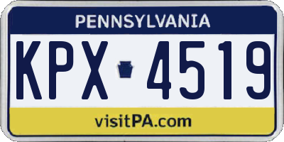 PA license plate KPX4519