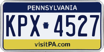 PA license plate KPX4527