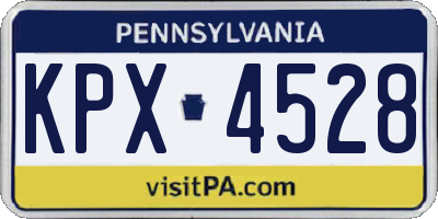 PA license plate KPX4528