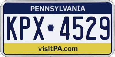 PA license plate KPX4529
