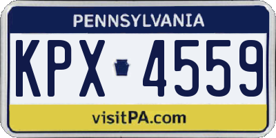 PA license plate KPX4559