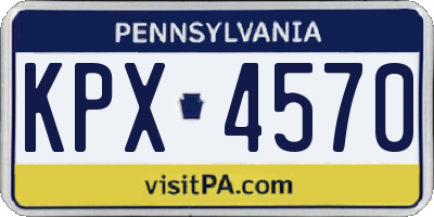PA license plate KPX4570