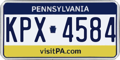 PA license plate KPX4584