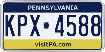 PA license plate KPX4588