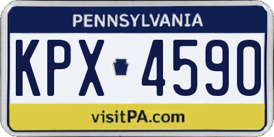 PA license plate KPX4590