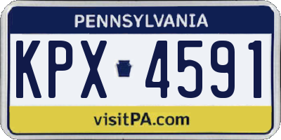 PA license plate KPX4591