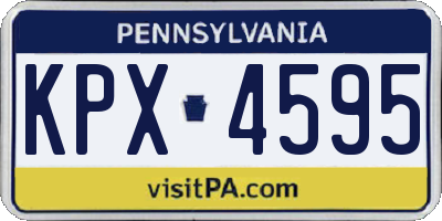 PA license plate KPX4595
